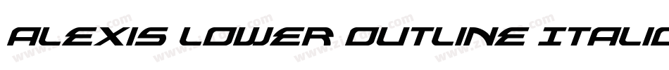 Alexis Lower Outline Italic字体转换
